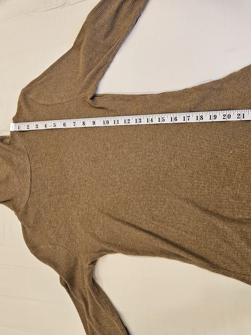 Ralph Lauren Ribbed Turtleneck Shirt Size S Light Brown - Picture 6 of 7